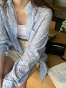 美美自留推薦款長版蕾絲襯衫