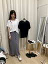 超舒服寬領長版簡約質感T