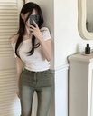 合身寬領簡約T