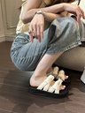 蝴蝶結厚底拖鞋(底4cm)