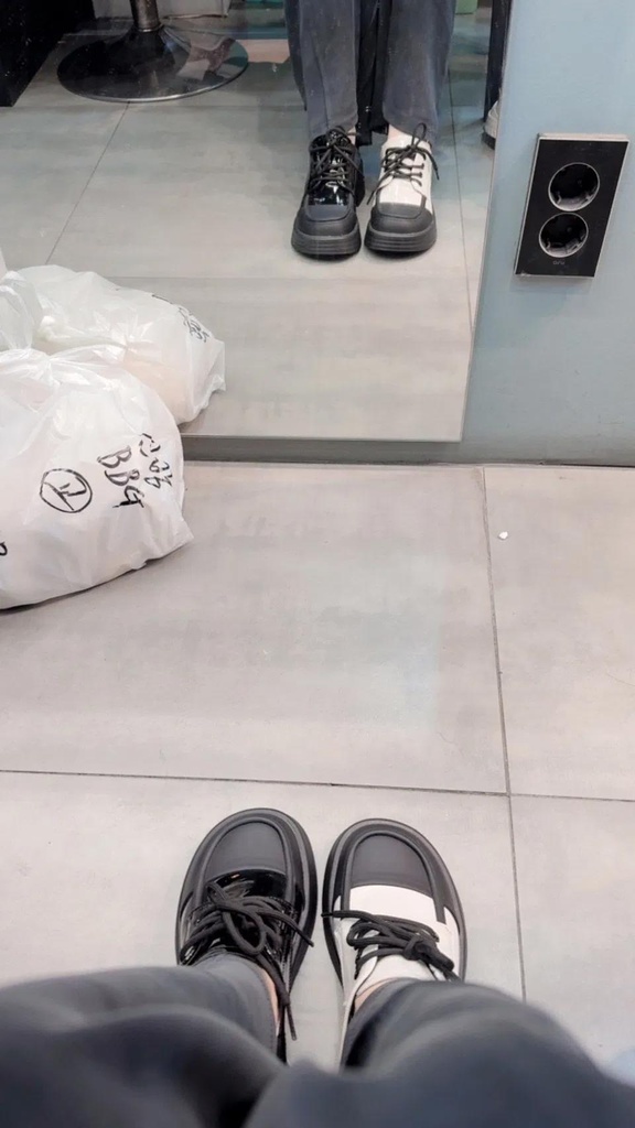 推薦款兩穿軟底厚底跟皮鞋前2.5後5cm