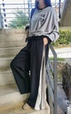 高單設計款側邊拉鍊直條西裝褲