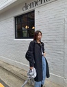 高質感特價翻領琥珀扣全內裡中長版風衣外套