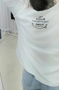 高質感純棉背後微笑長袖T