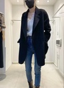 高質感100%羊毛中長版手工大衣(附綁帶