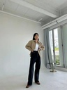 已摺 超推高質感設計款側扣兩穿直條紋襯衫