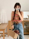 波希米亞風棉麻網洞背心