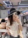 夏日超強遮陽大帽簷棉麻帽(可調帽簷可收摺