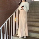 選擇障礙包色款全鬆緊好感立體直紋超彈長裙