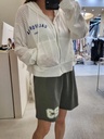 高質感特價超舒服條紋連帽拉鍊口袋外套