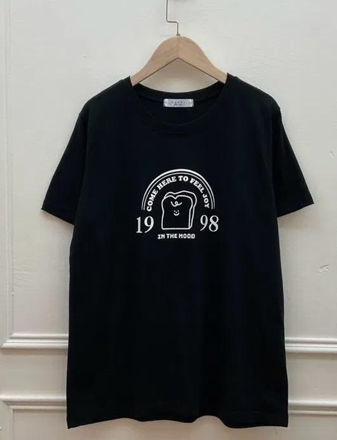 輕薄舒適1998英文吐司棉T