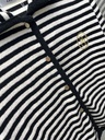可愛翻領條紋毛巾布刺繡排扣外套