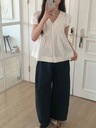 高質感V領前打摺包袖氣質上衣