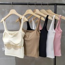 三扣超舒服涼感內衣背心(固定胸墊