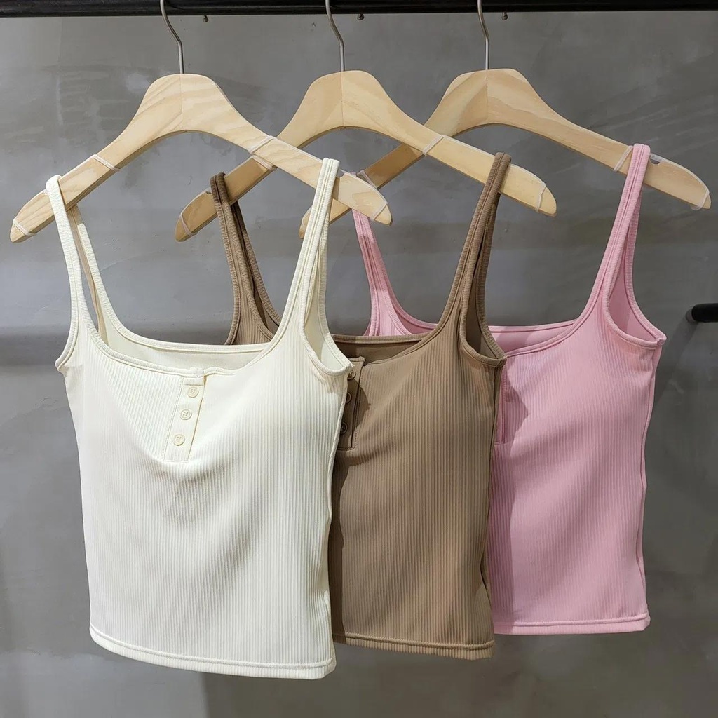 三扣超舒服涼感內衣背心(固定胸墊
