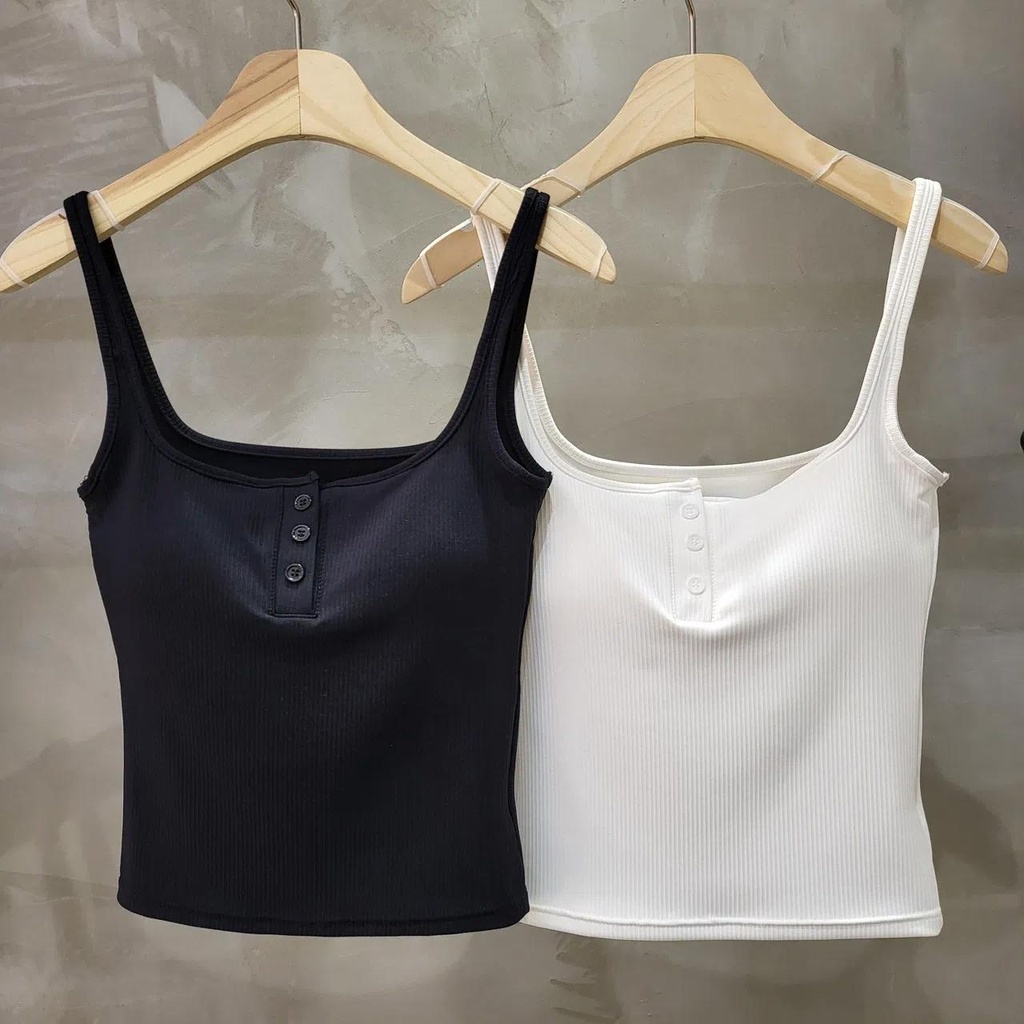 三扣超舒服涼感內衣背心(固定胸墊