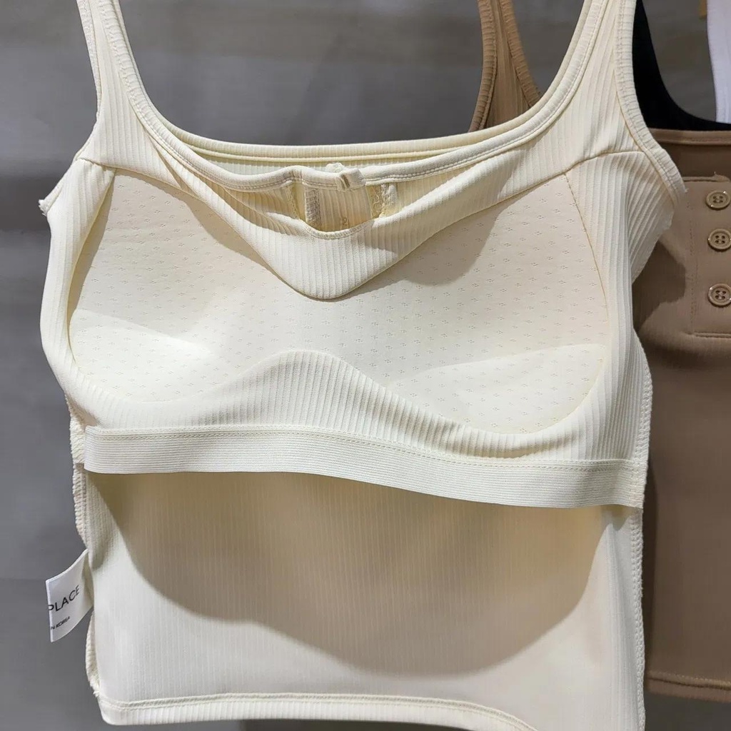 三扣超舒服涼感內衣背心(固定胸墊