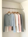 蕾絲滾邊薄棉背心外套set