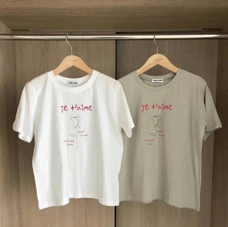 高單特價浪漫法文玫瑰手繪T