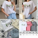 特價四種植物字母連袖棉T