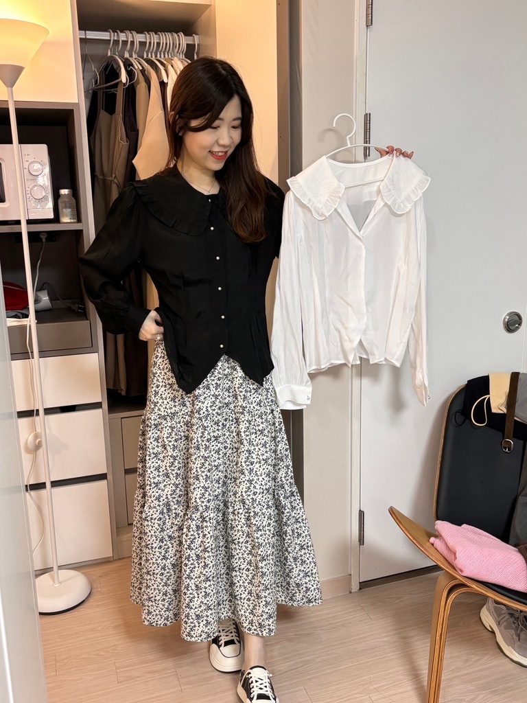 高質感特價刺繡透透感翻領襯衫