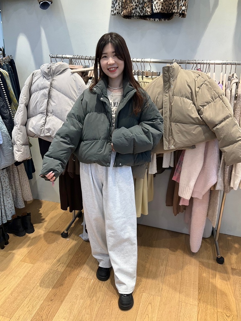 霧面蜜桃絨鴨絨外套