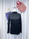 超舒服微高領木耳邊內搭上衣