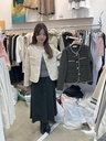 雙口袋針織小香風外套