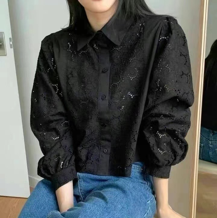 燒花短版襯衫