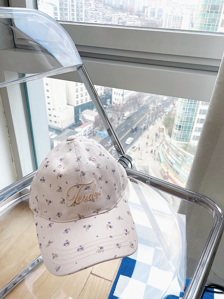 美式復古小碎花刺繡純棉老帽