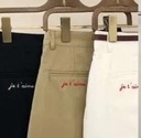高單特價後口袋刺繡設計款五分挺版西褲