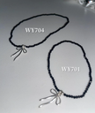 925純銀蝴蝶結黑晶石手鍊