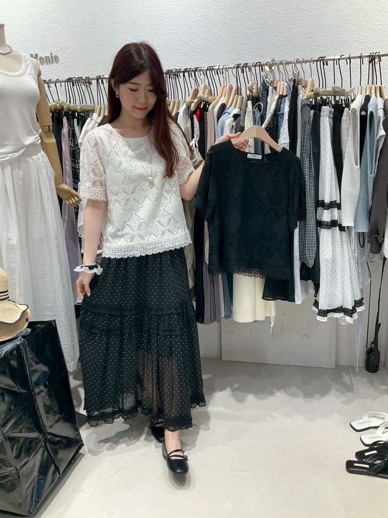 美麗的蕾絲短袖上衣