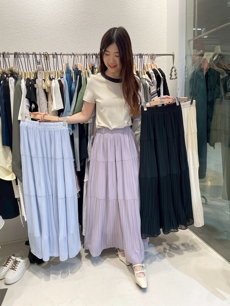 直紋蛋糕魚尾長裙