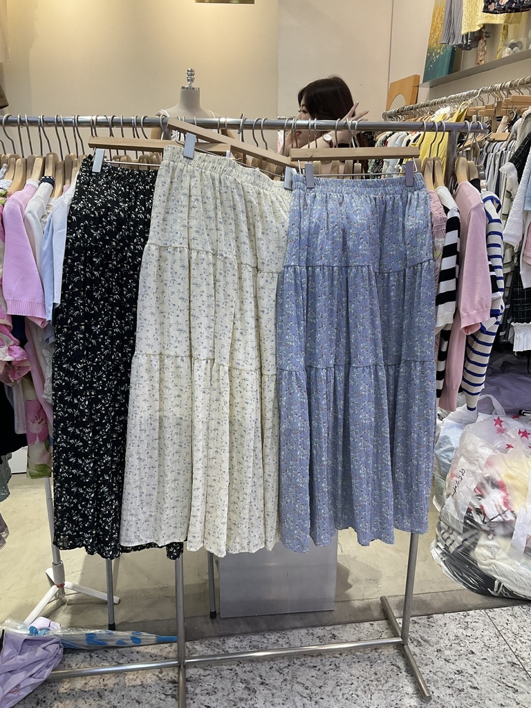 夏日碎花蛋糕裙