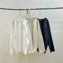 高質感可愛刺繡手肘拼接設計T