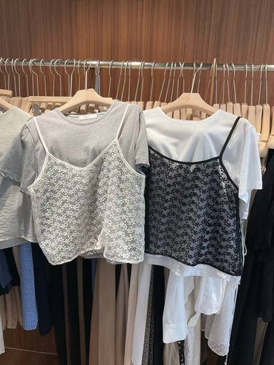 [DR703] 全刺繡重工款透紗細肩外搭背心