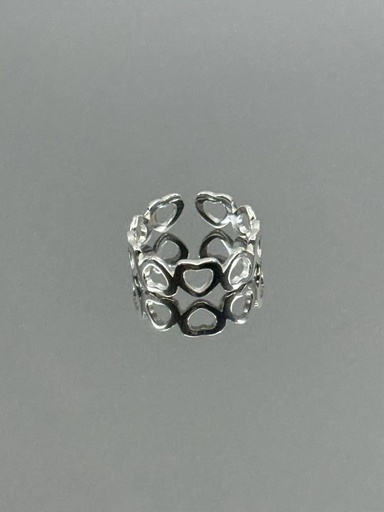 [M2904] 推薦款925純銀簍空愛心可調戒指