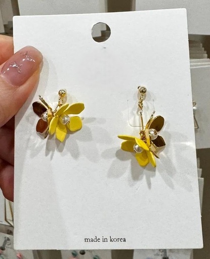 [A8605] 不對稱立體花花耳環