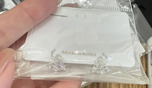 [M2301] 925純銀閃亮亮愛心耳環