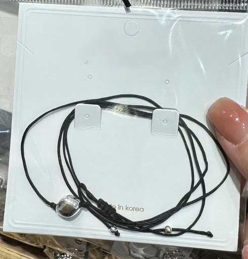 [M2303] 925純銀黑線可伸縮項鍊