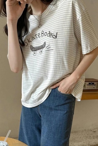 [DL802] 推薦舒服純棉寬版滑板T