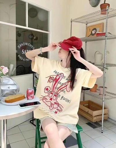 [OU230801] 俏皮兔兔塗鴉字母T