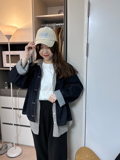 [LHA01] Casual Friday燈芯絨英字刺繡帽子
